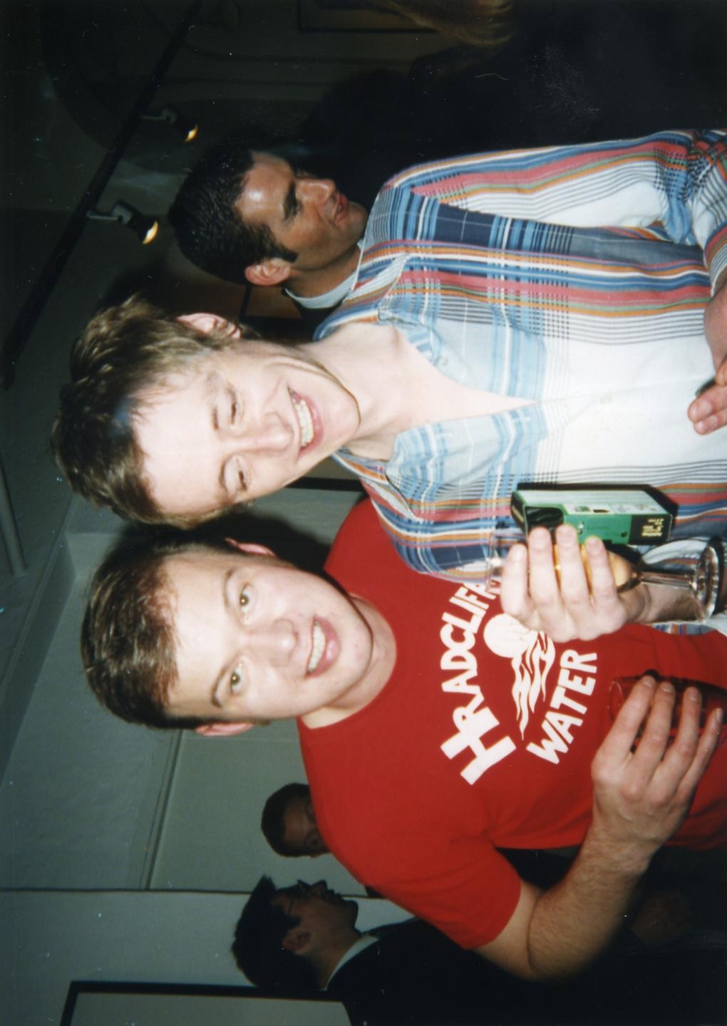 Edwyn Collins and Seb at a book launch in London