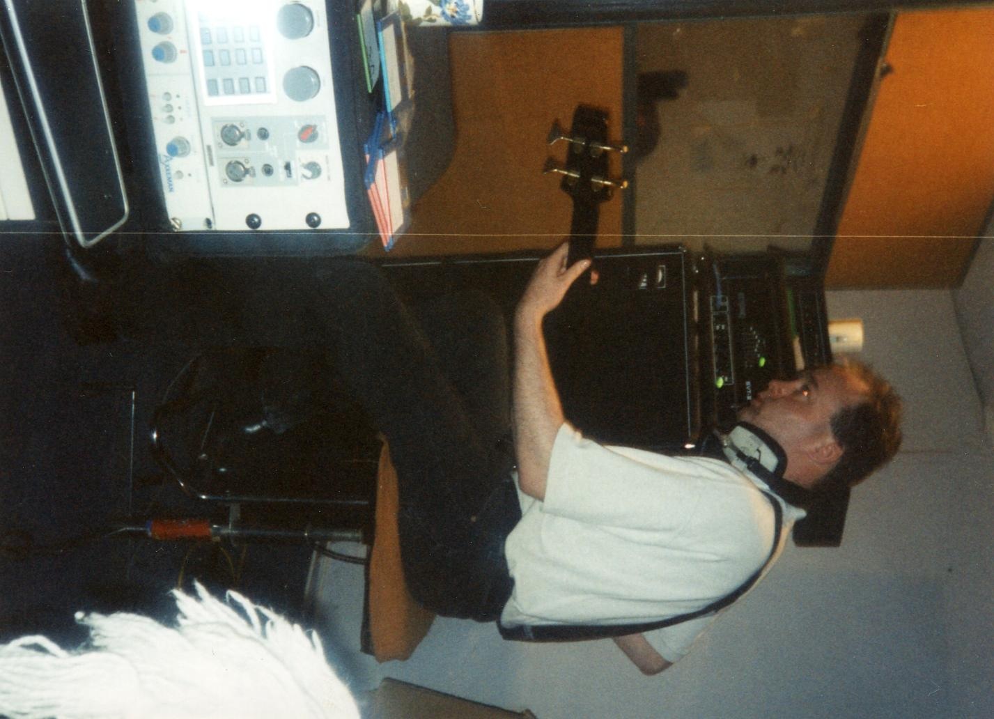Steve Hanley in the recording studio