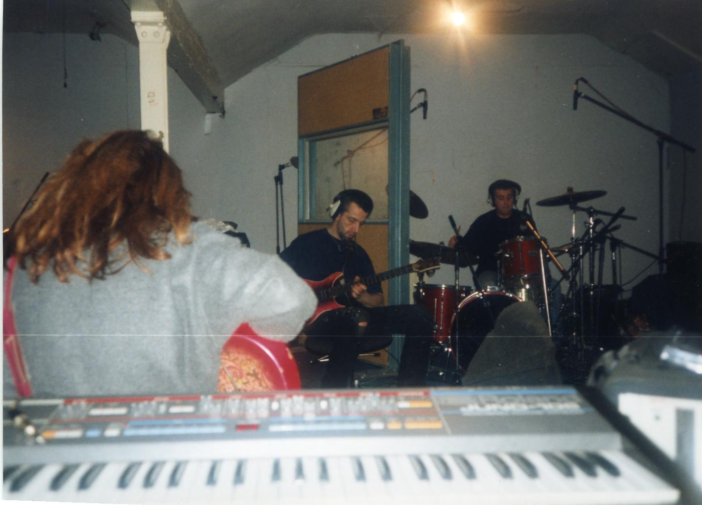 The Fall members at Suite 16 studio in Rochdale